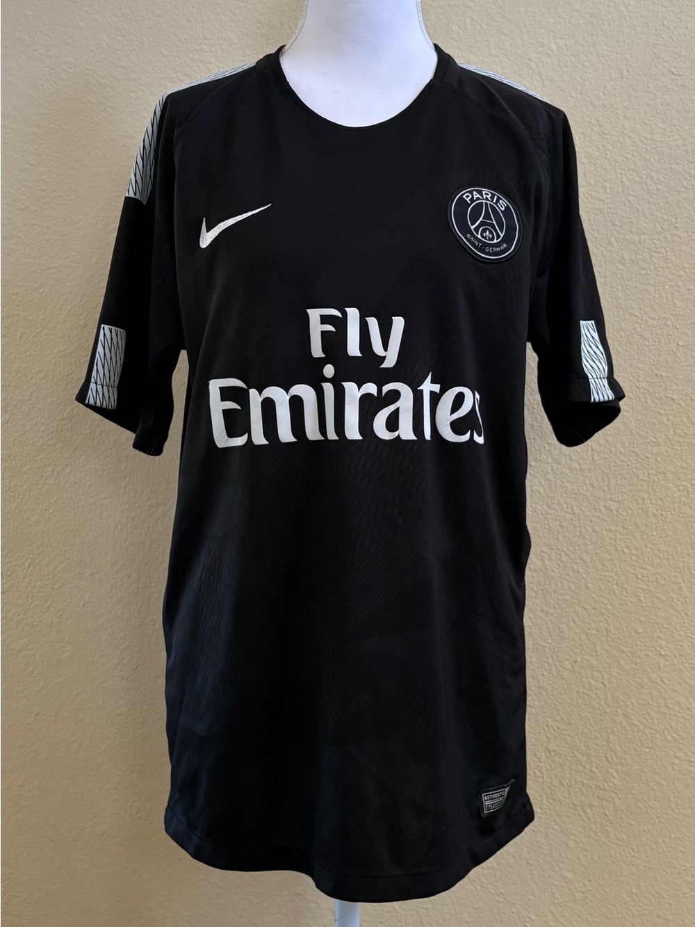 Nike PSG Paris Saint Germain 2017-18 Third Jersey Kit Men's Medium Black White